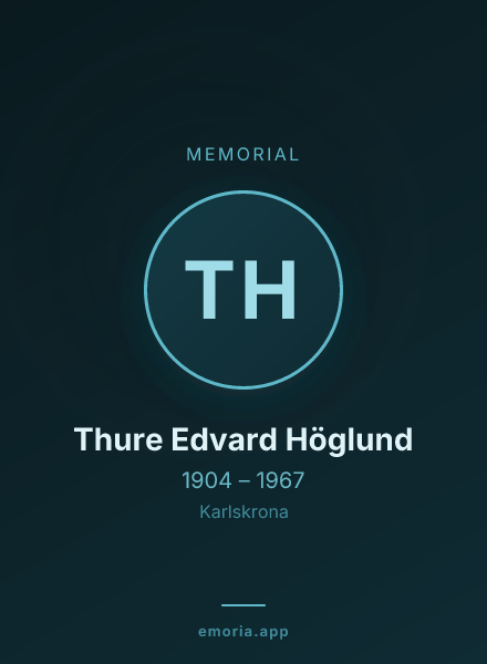 Memorial portrait of Thure Edvard Höglund