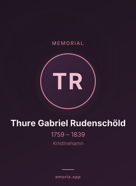 Memorial portrait of Thure Gabriel Rudenschöld