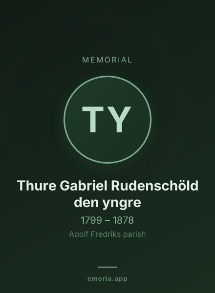 Memorial portrait of Thure Gabriel Rudenschöld den yngre