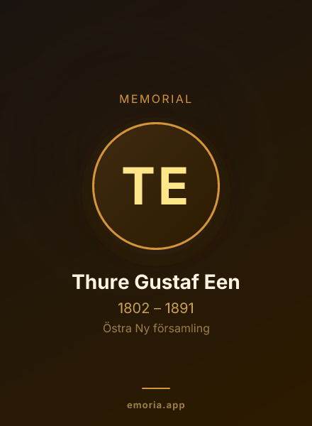 Memorial portrait of Thure Gustaf Een