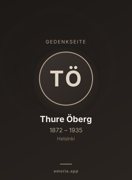 Gedenkportrait von Thure Öberg