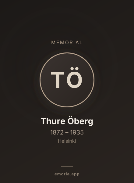 Memorial portrait of Thure Öberg