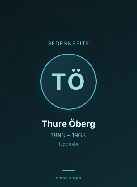 Gedenkportrait von Thure Öberg