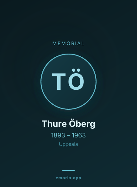 Memorial portrait of Thure Öberg