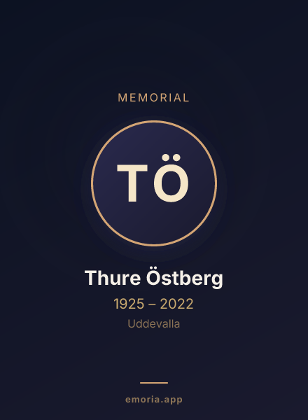 Memorial portrait of Thure Östberg