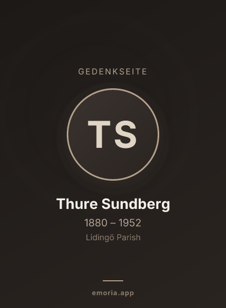 Gedenkportrait von Thure Sundberg