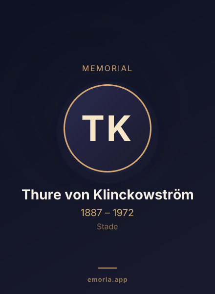 Memorial portrait of Thure von Klinckowström