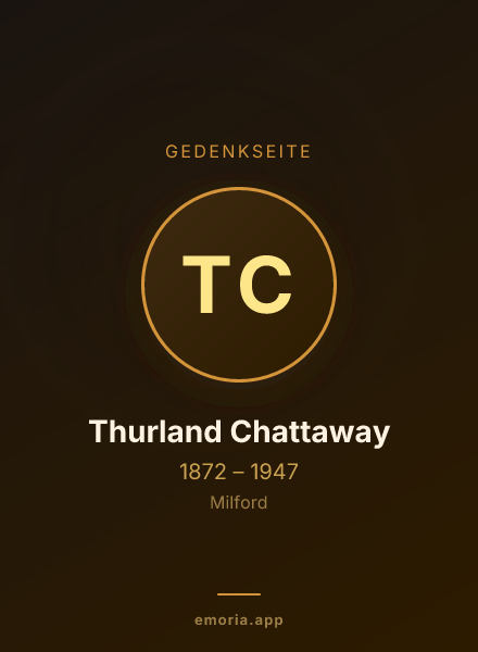 Gedenkportrait von Thurland Chattaway
