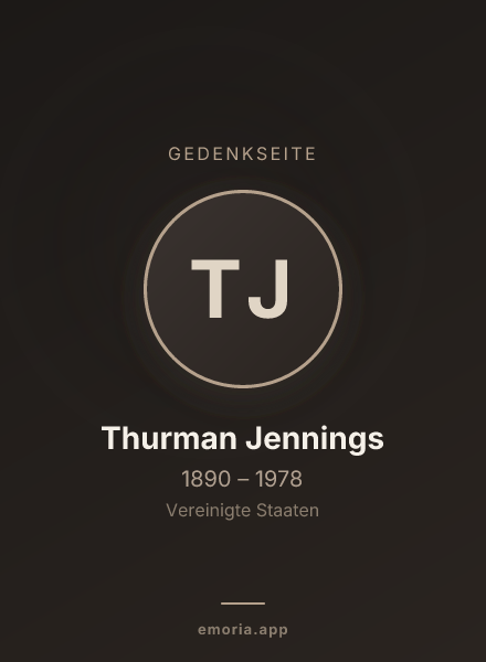 Gedenkportrait von Thurman Jennings