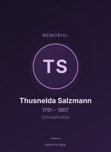 Memorial portrait of Thusnelda Salzmann
