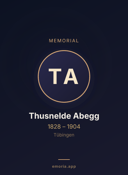 Memorial portrait of Thusnelde Abegg