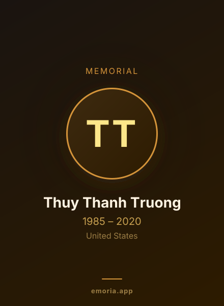 Memorial portrait of Thuy Thanh Truong