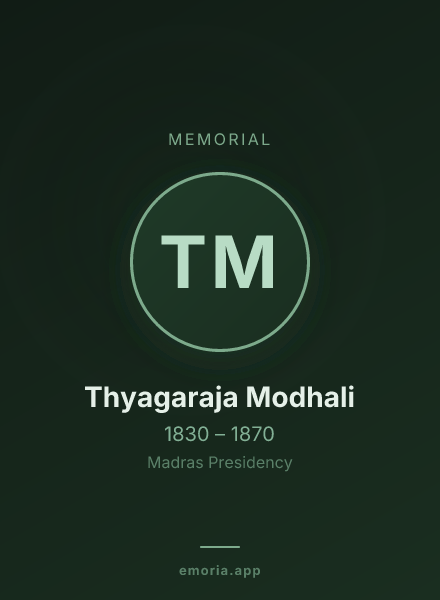 Memorial portrait of Thyagaraja Modhali