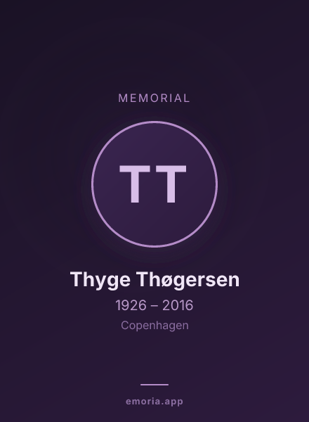 Memorial portrait of Thyge Thøgersen