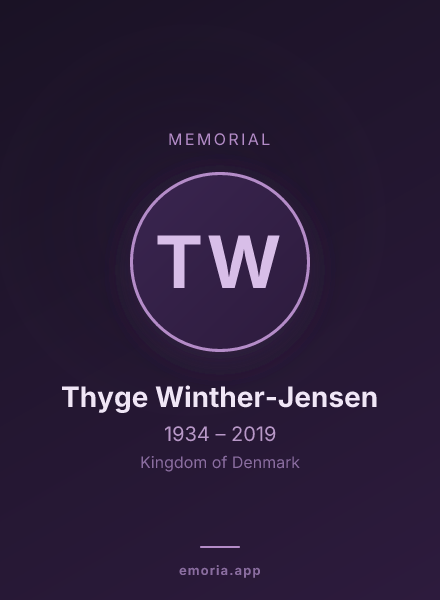 Memorial portrait of Thyge Winther-Jensen