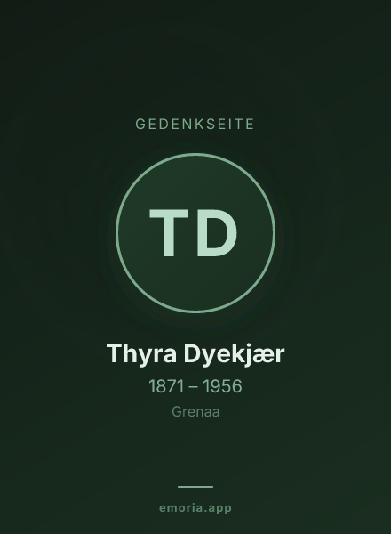 Gedenkportrait von Thyra Dyekjær