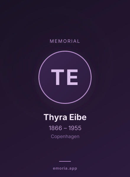 Memorial portrait of Thyra Eibe