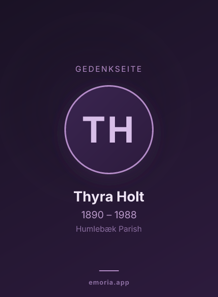 Gedenkportrait von Thyra Holt