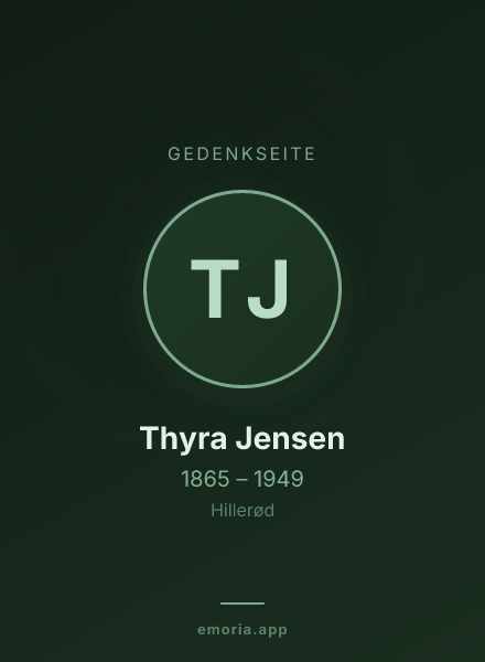 Gedenkportrait von Thyra Jensen