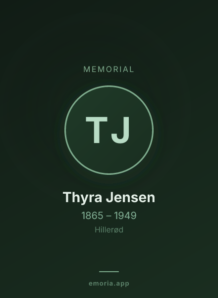 Memorial portrait of Thyra Jensen