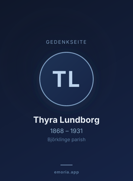 Gedenkportrait von Thyra Lundborg