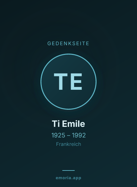 Gedenkportrait von Ti Emile