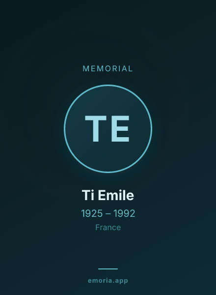 Memorial portrait of Ti Emile