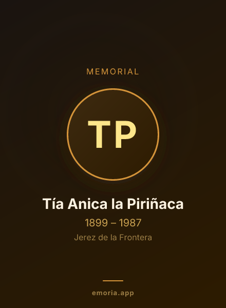 Memorial portrait of Tía Anica la Piriñaca