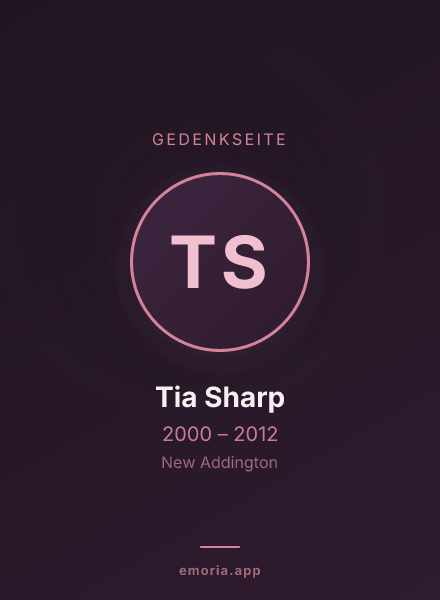 Gedenkportrait von Tia Sharp