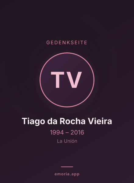 Gedenkportrait von Tiago da Rocha Vieira