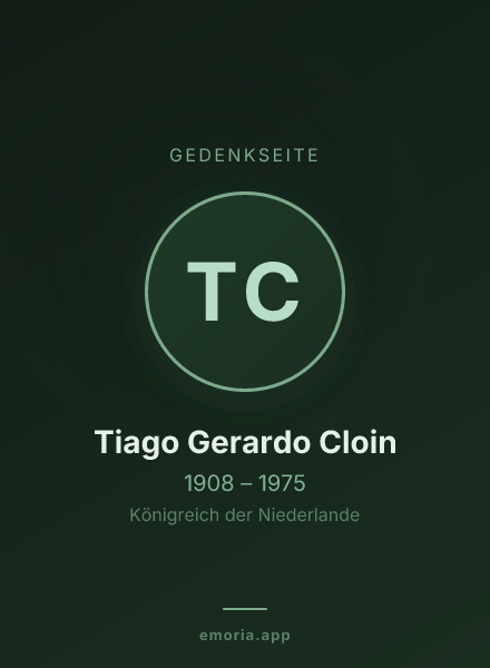 Gedenkportrait von Tiago Gerardo Cloin