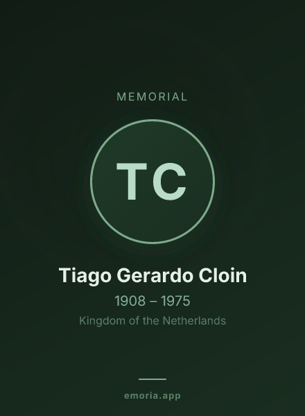 Memorial portrait of Tiago Gerardo Cloin