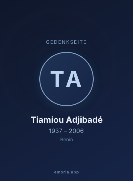 Gedenkportrait von Tiamiou Adjibadé