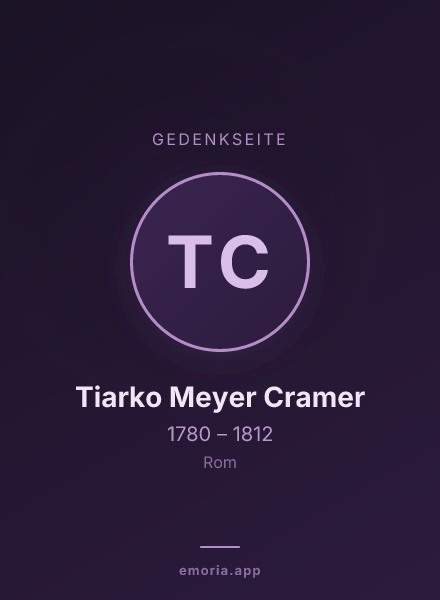 Gedenkportrait von Tiarko Meyer Cramer