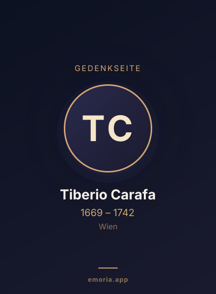 Gedenkportrait von Tiberio Carafa