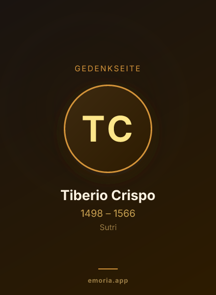Gedenkportrait von Tiberio Crispo