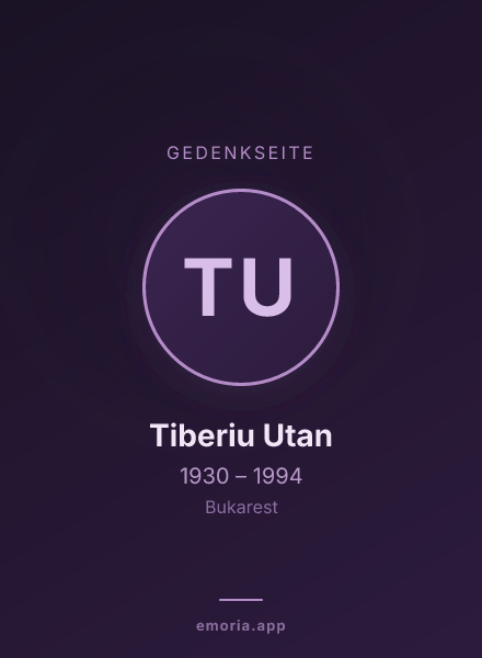 Gedenkportrait von Tiberiu Utan