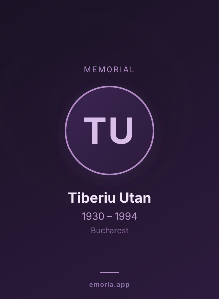 Memorial portrait of Tiberiu Utan
