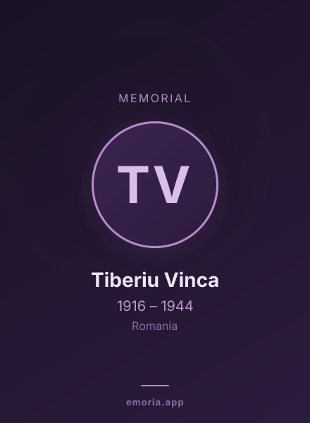 Memorial portrait of Tiberiu Vinca