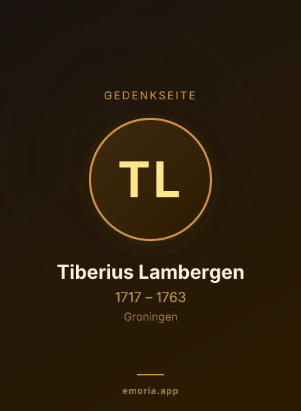Gedenkportrait von Tiberius Lambergen