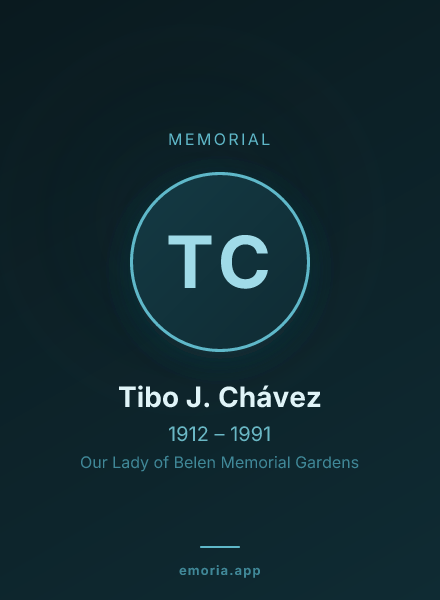 Memorial portrait of Tibo J. Chávez