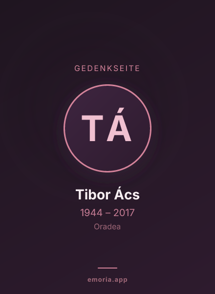 Gedenkportrait von Tibor Ács