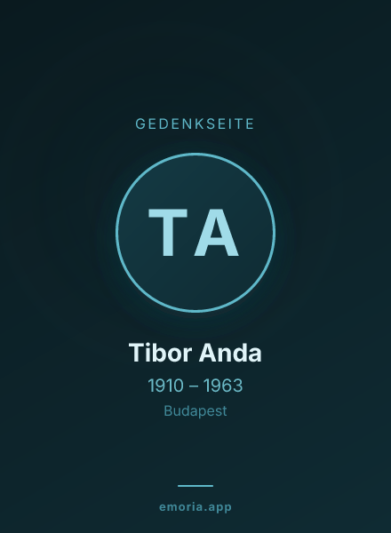 Gedenkportrait von Tibor Anda