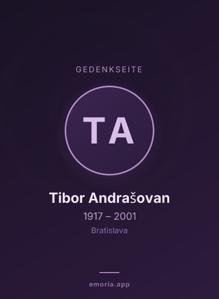 Gedenkportrait von Tibor Andrašovan