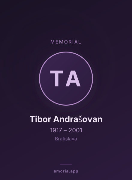 Memorial portrait of Tibor Andrašovan