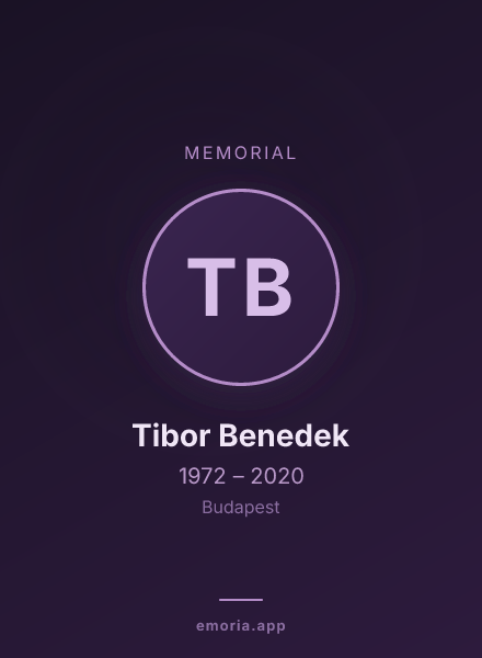 Memorial portrait of Tibor Benedek