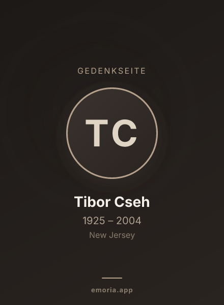 Gedenkportrait von Tibor Cseh
