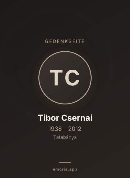 Gedenkportrait von Tibor Csernai