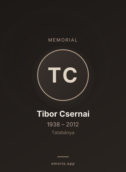 Memorial portrait of Tibor Csernai