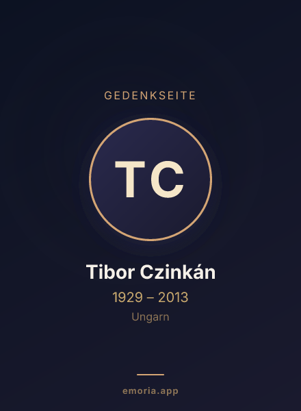 Gedenkportrait von Tibor Czinkán